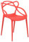 Totò Piccinni Sedia INFINITY in Polipropilene Moderna Design Impilabile (Rosso, 1)