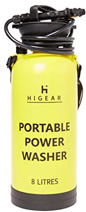Hi-Gear 8 Litre Portable Power Washer, Portable Washing Sprayer, Portable Dog Washer, Ideal for Cleaning Cars, Caravans, Motor Homes, Windows, Conservatories and Garden Furniture