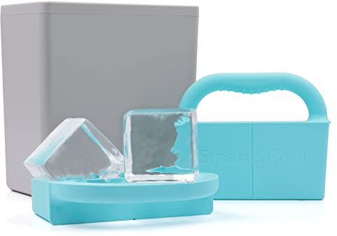 SMART&COOL Clear Ice Cube Maker | Crystal Clear Ice Cube Mold | Food Grade Silicone