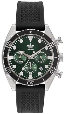 Adidas Schwarze Silikonarmbanduhr (Modell: AOFH230052I), Schwarz