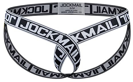 JOCKMAIL Herren Suspensorium Unterwäsche G-String Athletisch Befürworter Super Strecken Sport Unterwäsche (as3, Alpha, s, m, Regular, Regular, Weiß1)