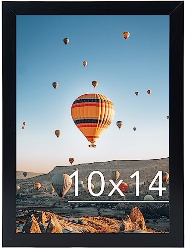 JCJMY 10x14 inch Picture Frame Black for 30 x 40cm Diamond Painting Art, Horizontal and Vertical Formats for Wall Hanging, 10 x 14 Wall Gallery Poster Photo Frame with Durable Shatter Resistant