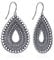 LILIE&WHITE baumelnde Ohrringe in Tropfenform aus antikem Silber mit eingravierten, strukturierten böhmischen Ohrringen, Modeschmuck
