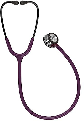 3M Littmann Classic III Estetoscopio con Grabado Gratuito y Linterna Pupilar de Regalo (Ciruela/Mirror Edition/Pink Stem)