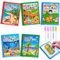 sprecenk 5 Stück Wassermalbuch, Magie Wasser Zeichnung Buch mit 5 Wasserstift, Wiederverwendbar Wassermalbücher Magisches Malbücher Set, 5 Thema Zaubermalbuch für Jungen Mädchen Alter 3 4 5 6 7 8, C