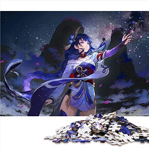 Puzzle 1000 Teile Genshin Impact Raiden Shogun Papppuzzles für anspruchsvolles Puzzlespiel und Familienspiel 26x38cm