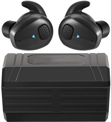 Electronic Shooting Earplugs Noise Canceling Earpods Hearing Protection Earmuff for Hunting/Tactical Shooting/Military/Music Events (Black)