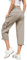Hose Damen 3/4 Sommer Casual Cargohose Caprihose Jogginghose Comfy Stretch Leichte Outdoor Sport Reise Wanderhose Mit 6 Taschen (Khaki, XL)