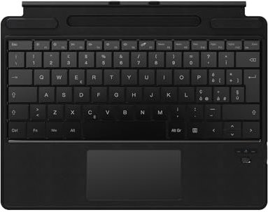 Qulose Surface Pro Keyboard para Microsoft Surface Pro 8/ Pro 9/ Pro X/Pro 11, Teclado inalámbrico Bluetooth QWERTY, Type Cover con batería recargable incorporada/Touchpad Multi-gesture/Ranura para