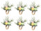 BEIJIALY 6 Stück Oster-Serviettenringe, Ostereier, Frühlings-Serviettenringe, Osterhasen-Serviettenringhalter, Bauernhaus-Serviettenhalter, Osterfeiertags-Themendekoration(Stil 1)