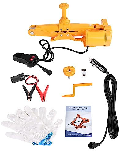 Akozon Elektrischer Wagenheber, 3 Tonnen, 12 V Gleichstrom, Elektrischer Wagenheber, Zum Heben von SUV, Lieferwagen, Garage und Notfallausrüstung, Autoreparaturwerkzeug für Limousinen