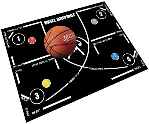 Trainingsmatte für Basketball, Basketball, rutschfeste Decke, tragbar, 120 x 86 cm, regelmäßiges Trainingssystem, leises Hilfsmittel