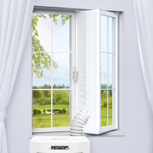 FePen Climatizzatore per finestre, 4 m, guarnizione per finestre, aria condizionata, guarnizione per finestre per climatizzatori mobili, impermeabilizzazione finestre, tubo di scarico per finestra