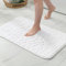 MIULEE Geometrische Badematte Memoryschaum Badezimmerteppich Badteppich Memory Foam Duschvorleger Teppich Badvorleger Fussmatte rutschfeste Matte für Badezimmer Wohnzimmer 50x80 cm Weiß