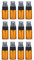 Upstore 12 botellas de vidrio de 10 ml con atomizador vacías rellenables y de niebla fina con tapa, recipientes de aceite esencial y líquido, frasco para perfume