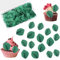 100 Pièces Decoration Gateau Comestible,Feuille de Cupcake Toppers,Tropical Gâteau Décorations,Feuille Décoration de Gâteau,pour Hawaï Aloha Jungle Summer Theme Party, Mariage (Vert) (Vert)
