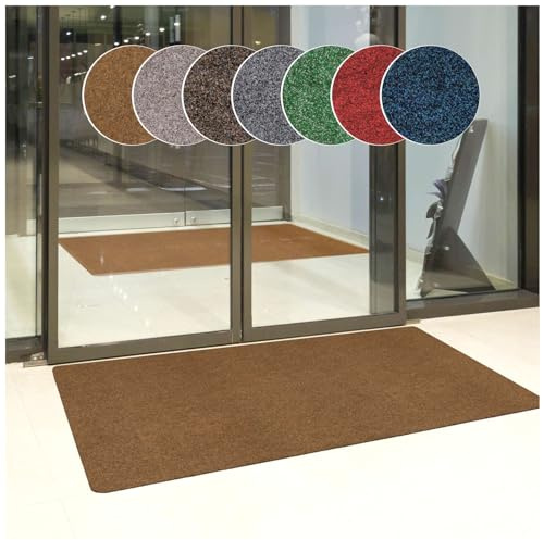 ANRO Fußmatte Schmutzfangmatte Türmatte rutschfest Fußabstreifer abwaschbar robust für Eingang, Haustür, Flur innen & außen Poet, 80 x 120 cm (Rechteckig)