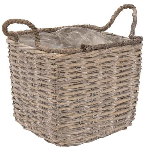 Dadeldo Living & Lifestyle Korb Pflanzkorb Rattan 29x30cm Natur Dekoration Tischdeko