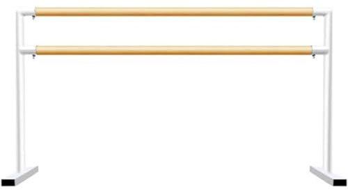 PRMTYUP Ballettstange, Freistehende, Langlebige Ballettstange, Ballettstange FüR Zuhause, Stretching-Barre-Tanzstange, Ballettstange Mobil FüR Kinder, KöRperdehnung, rutschfest,Weiß,150cm