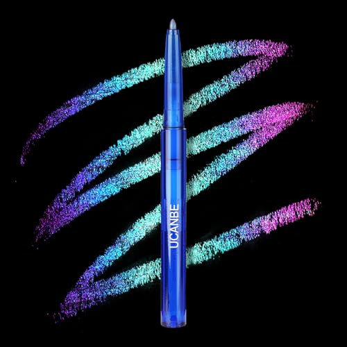 UCANBE Chameleon Lidschatten & Eyeliner Gel-Stift(Limonengrün-Rosa-Magenta), Farbverlaufendes Metallic Glitter Augen Makeup, Wasserfest Lang Anhaltend Wischfest