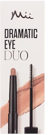 Mii Cosmetics Dramatic Eye Mascara & Eyeshadow Duo | Makeup Gift Set for Women | Creamy Eyeshadow Stick & Lengthening Mascara | Professional Eye Make Up Set, Makeup Bundle for Gifting | Dusty Rose