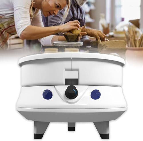 IMOSEI Electric Pottery Wheel Machine, Clay Pottery Machine, Removable Water Pots&12pcs Shaping Tools, 0-200 R/min Infinitely Variable Speed, Forward/Reverse Rotation, for Pottery DIY Shops