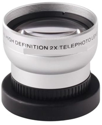 KE88FENG Lente teleobjetivo teleconvertidor de Aumento de 37mm 2X for Canon for Nikon for Sony for pentax for Olympus DSLR DV SLR cámara Lente de Rosca de 37MM(Black)