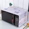 Treer Microwave Dust Cover, Universal Microwave Dust Proof Covers Microwave Oven Dust Cover Protective for Home Kitchen Microwave Decor (Purple Flowers,35x100cm)