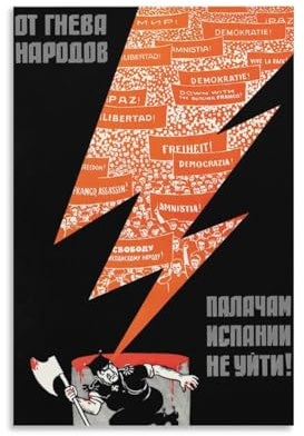 Sowjetische Propaganda – Anti-Franco-Poster – Spanien, zeigen Sie Franco die Wut Wandkunst, CCCP-Kommunismusdruck, Leinwand-Poster, Wandkunst, Dekordruck, Gemälde für Wohnzimmer, Schlafzimmer,