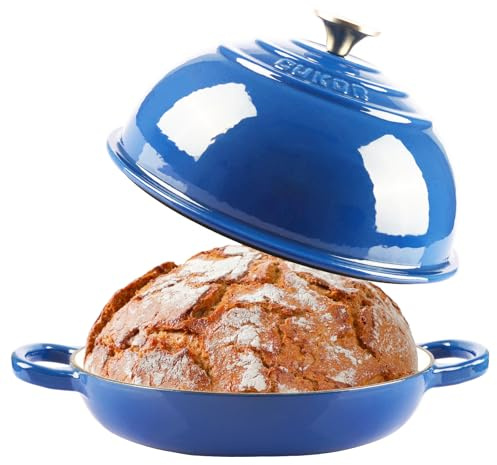 CUKOR Dutch Oven for Sourdough Bread Baking, 7QT Enameled Cast Iron Dutch Oven with Lid, Heavy-Duty Bread Baking Pot for Stovetop & Oven, 500°F