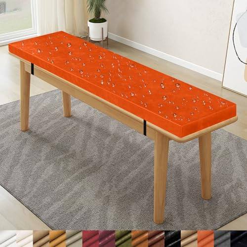 Lsjoaw Bankauflage Sitzbank 40X40X8CM öLwachsleder Auflage Sitzkissen Bank Sitzauflage Outdoor Bankkissen Sitzauflagen Polsterauflage Wasserdicht Sitzbankauflagen Color#8 Orange