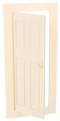 Abaodam Mini Puerta De Madera para Casa De Muñecas Diseño para Bricolaje Accesorios