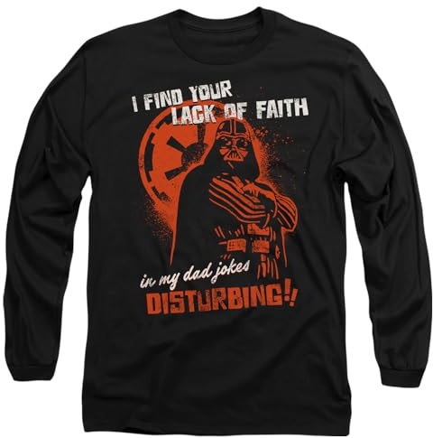 Disney Star Wars Vader Dad Jokes Disturbing Long Sleeve T Shirt, Black