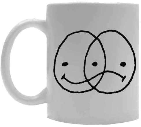 Oldrytee Laserluca - Smiley Keramikbecher Trinkbecher Weiß