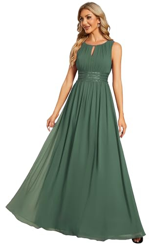 Ever-Pretty Brautjungfernkleid Damen Lang Abiballkleid 10 klasse | a linie,halter neck,chiffonkleid damen festlich,abendkleider,ES01955