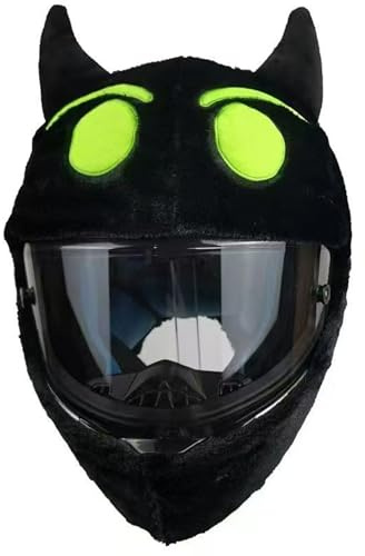 Gxdamxz Motorradhelm Überzug, Helmüberzug Motorrad Deko, Plüsch Helm Cover für Männer & Frauen