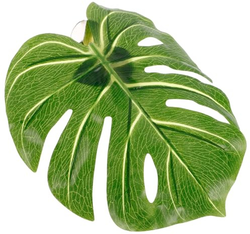 Kunststoff Monstera aus Gardinenhalter Blatt für Vorhänge Gardinen | Echt Wirkende Grüne Optik, Sicherer Halt, Vielseitig Nutzbar für Wohnzimmer und Büro