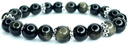 Damen-Armband mit himmlischem Auge, 8 mm – Naturstein zum Schutz – Premium-Perlen – handgefertigter Schmuck, energisch – Geschenk für Damen und Mädchen, Lithotherapie für Wohlbefinden, modischer