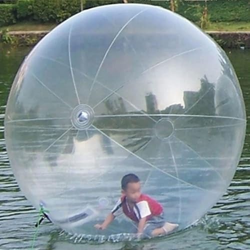 Boule De Marche Aquatique avec Pompe À Air Électrique, Gonflable Zorb 1,3 2,5 M Diamètre, Danse Transparente for Piscine Et Lac, Conception Fermeture Éclair for Adultes Enfants(600W Air Pump,Dia 1.5)