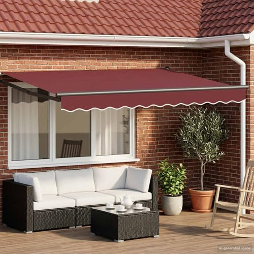 Tenda da sole pieghevole elettrica con sensore meteo e LED 2,5 x 2 m, telaio in alluminio, design moderno e minimalista, avvolgimento automatico in caso di vento forte