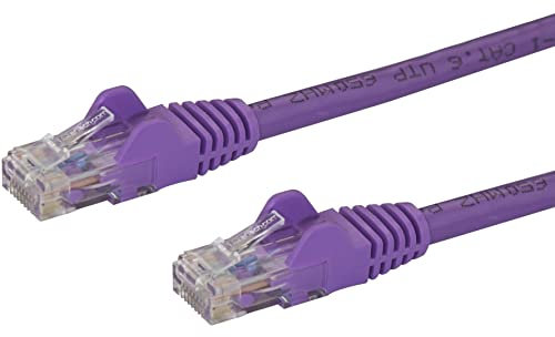 StarTech.com Cat6 Ethernet Cable - 100 ft/30.5 m - Purple - Patch Cable - Snagless Cat6 Cable - Long Network Cable - Ethernet Cord - Cat 6 Cable - 100 ft/30.5 m (N6PATCH100PL)