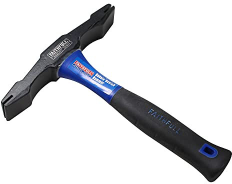 Faithfull FAIDSHFG Double Scutch Hammer Fibreglass Shaft, Blue / Black