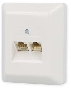 PROTEC.NET PUAE Anschlussdose AP 2xRJ45 8/8(8) rw