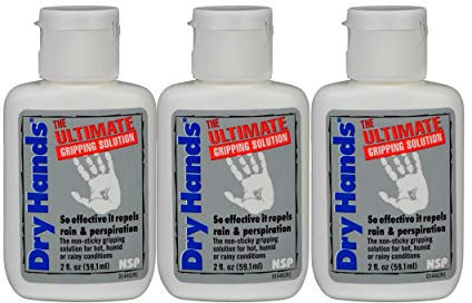 Lot de 3 flacons de solution anti-adhérente pour les mains Dry Hands, convient au golf/sport, 60 ml
