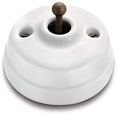 Fontini - Pulsador dimbler 10a 250v porcelana patine pack
