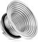 BlackAmazement Plug Flesh Tunnel Inlay Piercing 316L Edelstahl Spirale Strudel Spule Draht Tube Silber Damen Herren (10 mm - 1 Stück)