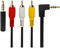 QiCheng&LYS 3.5 to rca video, 3.5 mm audio cable für TV Box /MP3/PC 3,5 mm auf 3 RCA Stecker AUX Kabel 90 Grad gebogener Kopf, 1,5 m