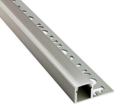 tktrading24 T77 LED Alu Premium Fliesenprofil 12mm silber - 1m opal
