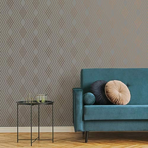 Fine Décor FD42604 Shard Trellis Grey/Rose