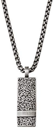 s.Oliver Kette mit Anhänger Edelstahl Herren Halsschmuck, 50+3 cm, Silber, Kommt in Schmuck Geschenk Box, 2027444
